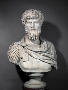 Byste av keiser Lucius Verus (86-161) (marmor)
